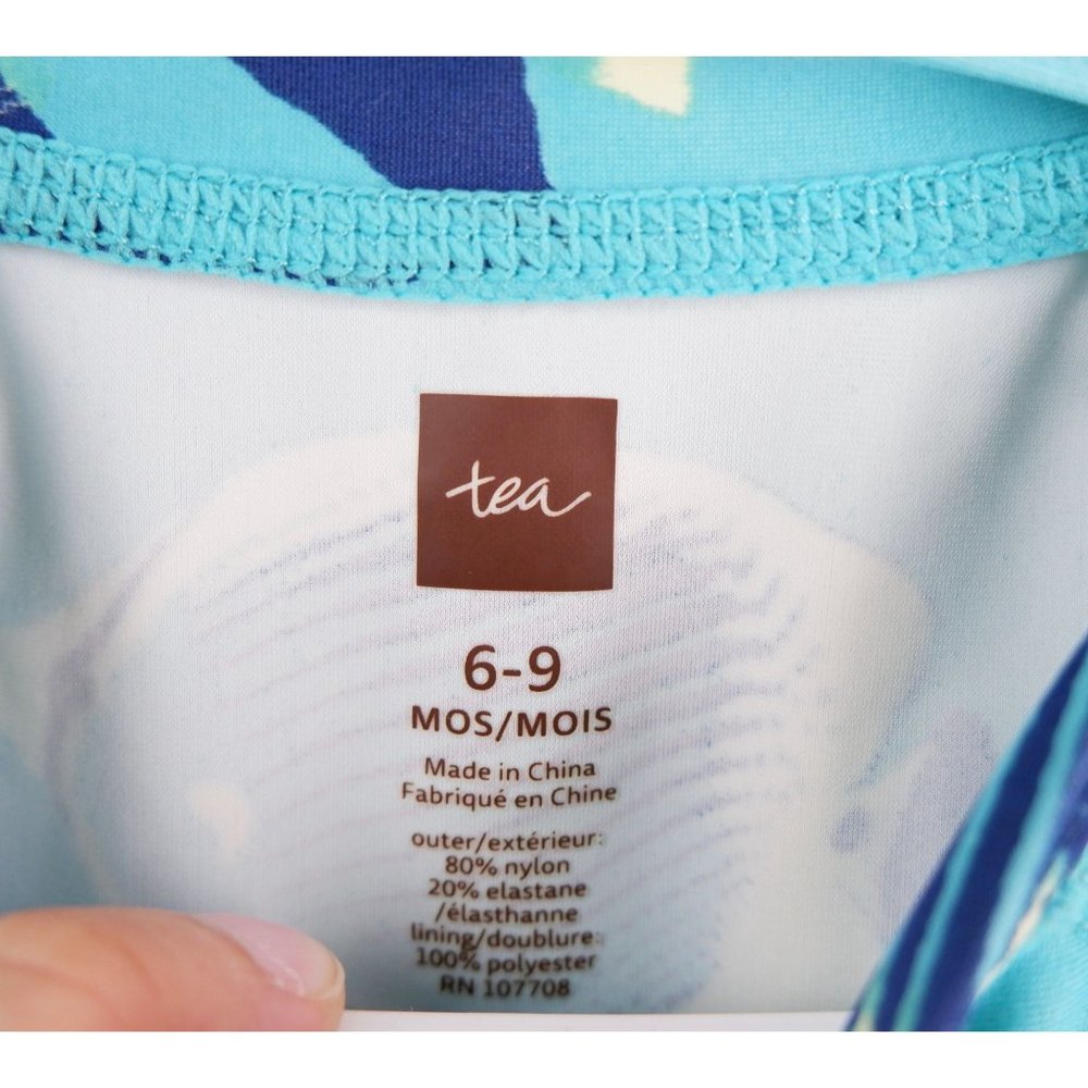 Tea Collection Fish Pattern Rashguard Swimsuit, size 6-9 months - Picture 6 of 8